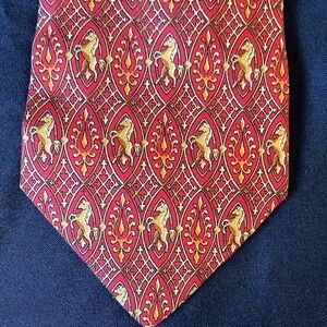 Salvatore Ferragamo Rearing Horse Silk Necktie~Tie~Edizioni Musei Vaticani~Italy